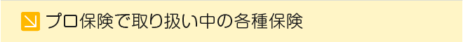 プロ保険で取り扱い中の各種保険